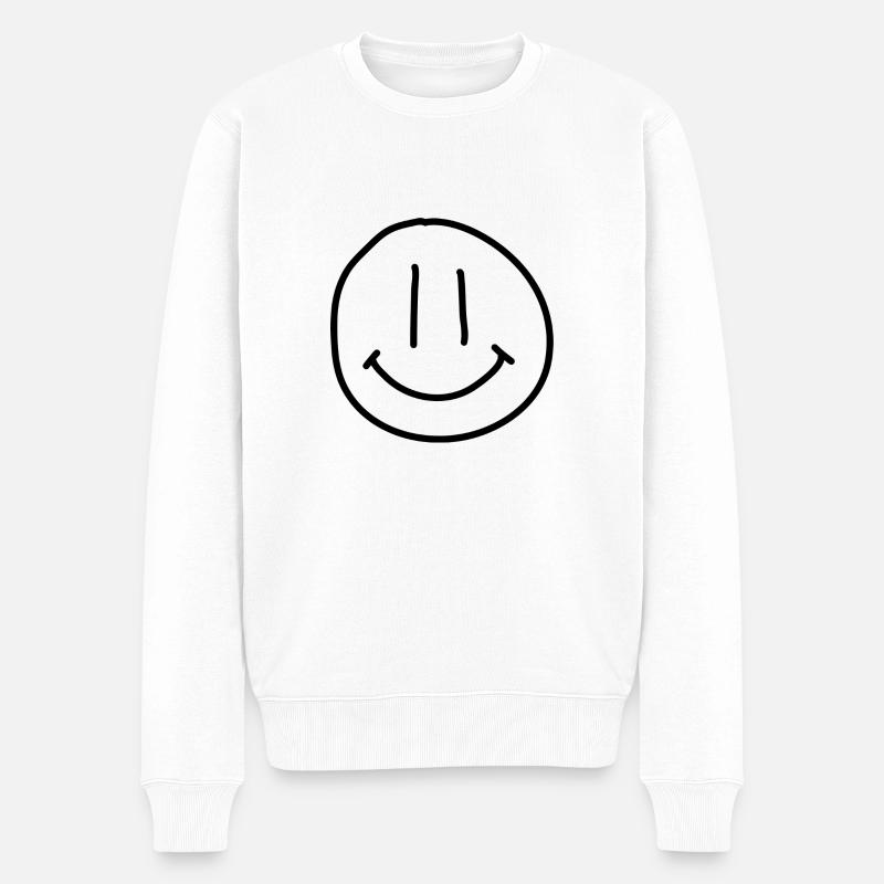 SOURIRE - Pull Premium bio Homme - blanc