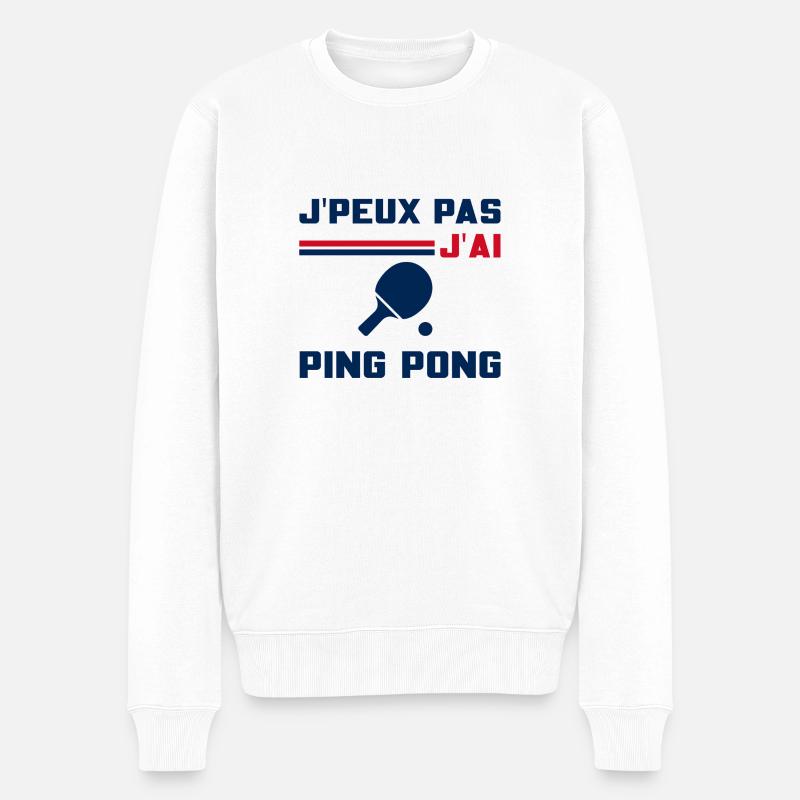 J'peux pas j'ai pingpong - Pull Premium bio Homme - blanc