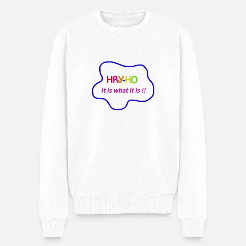 Hay-ho - Männer Premium Bio Pullover - Weiß