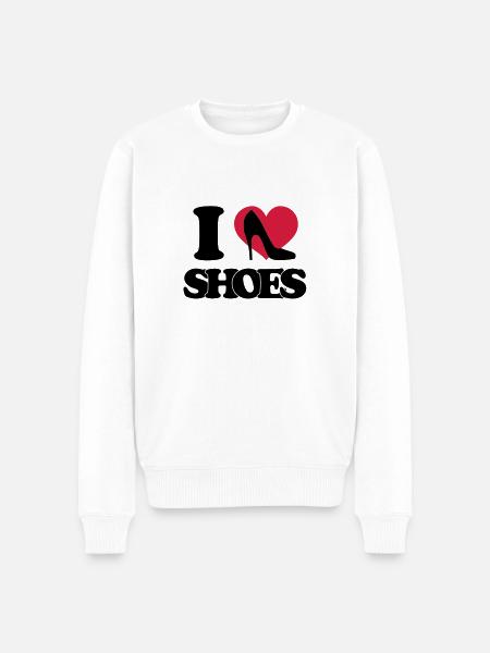 I love shoes - Men's Premium Organic Jumper - white