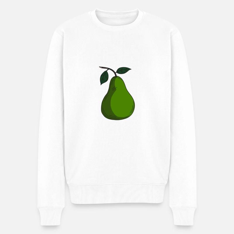 Birne - Männer Premium Bio Pullover - Weiß