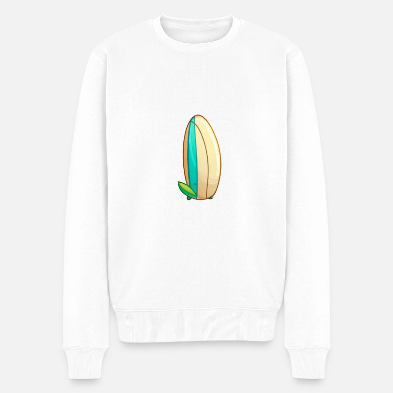 Surfer sur les vagues - Pull Premium bio Homme - blanc