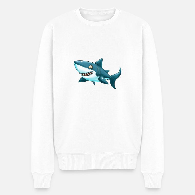 Requin - Pull Premium bio Homme - blanc