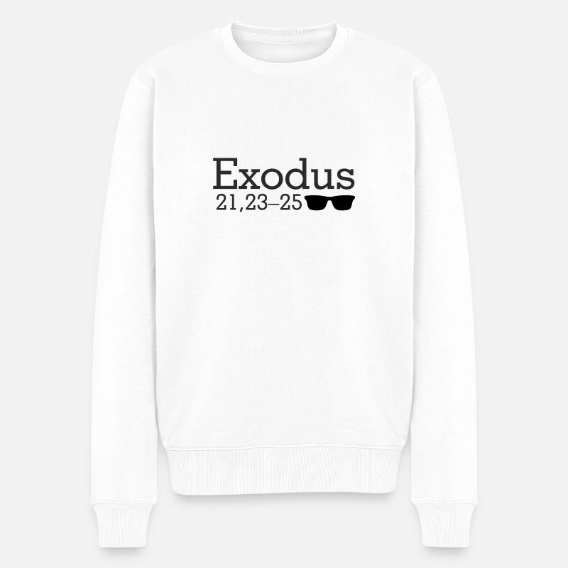 Exodus - Männer Premium Bio Pullover - Weiß