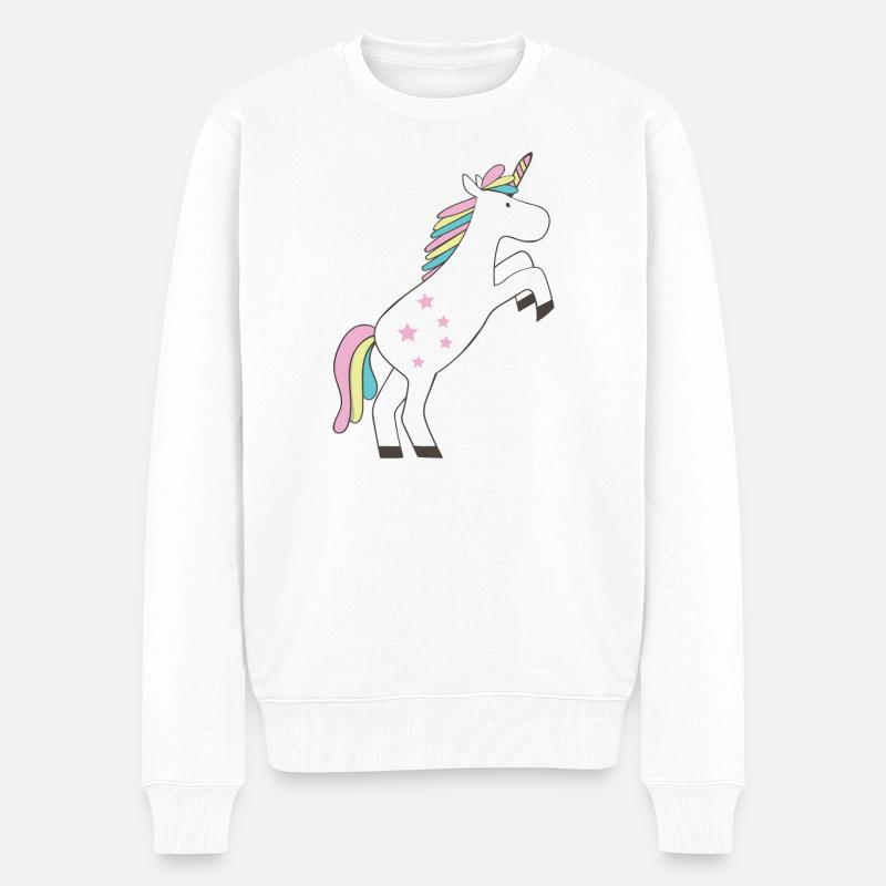 licorne - Pull Premium bio Homme - blanc