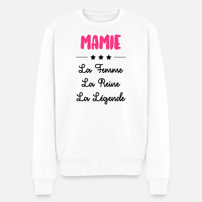 Großmütter / Oma / Mami / Großmutter / Mamy - Männer Premium Bio Pullover - Weiß