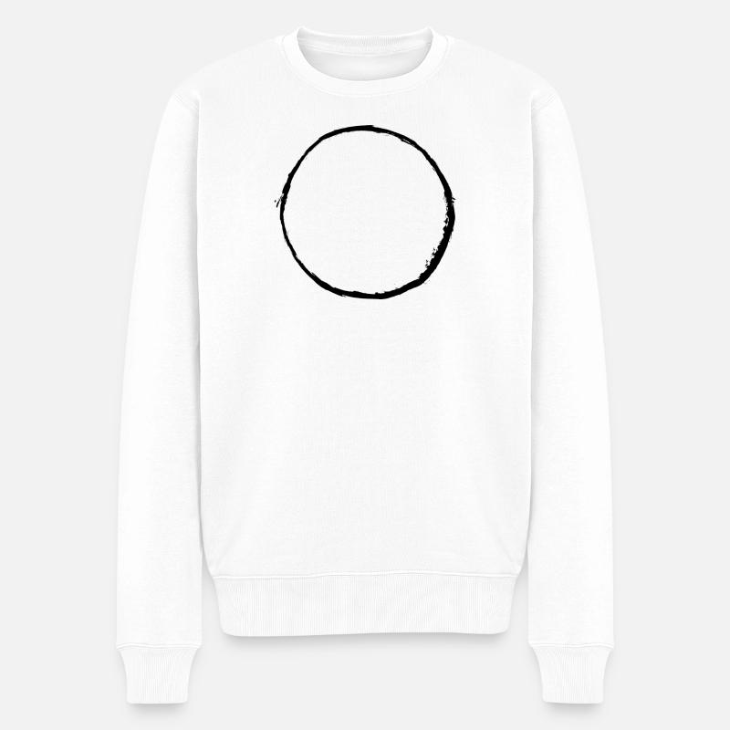 KREIS BRUSH - Männer Premium Bio Pullover - Weiß