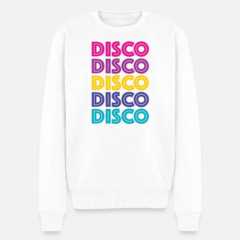 Disco Disco Disco - Männer Premium Bio Pullover - Weiß