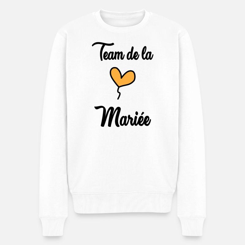 BRAUT-TEAM - Männer Premium Bio Pullover - Weiß