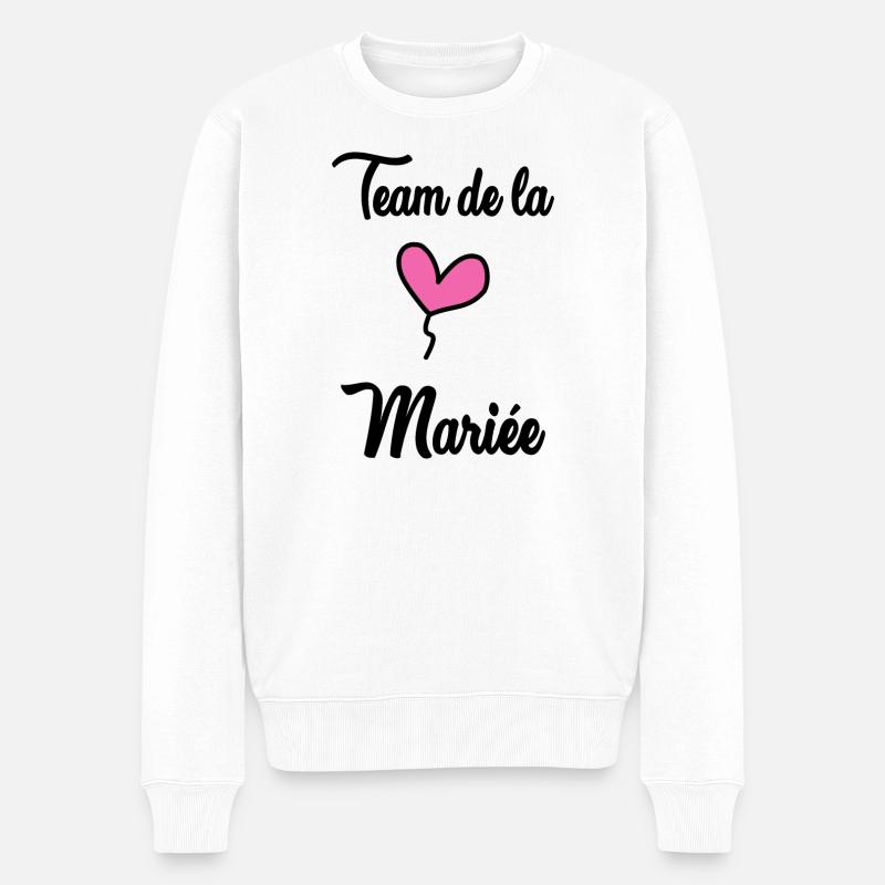 TEAM MARIEE - Pull Premium bio Homme - blanc
