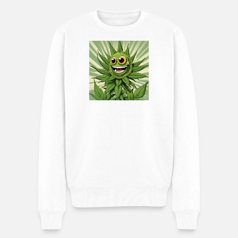 Cannabis 3 - Pull Premium bio Homme - blanc