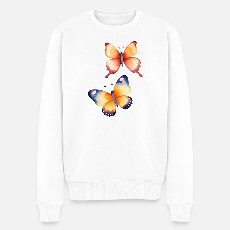 Papillons - Pull Premium bio Homme - blanc