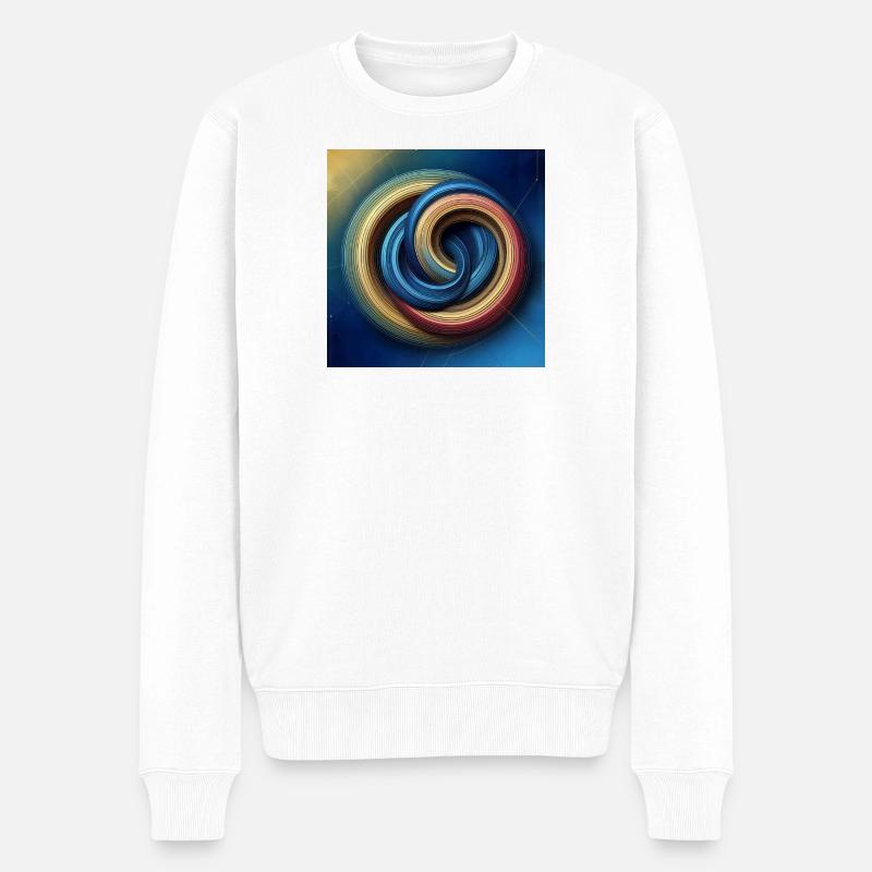 Kreise 1 - Männer Premium Bio Pullover - Weiß