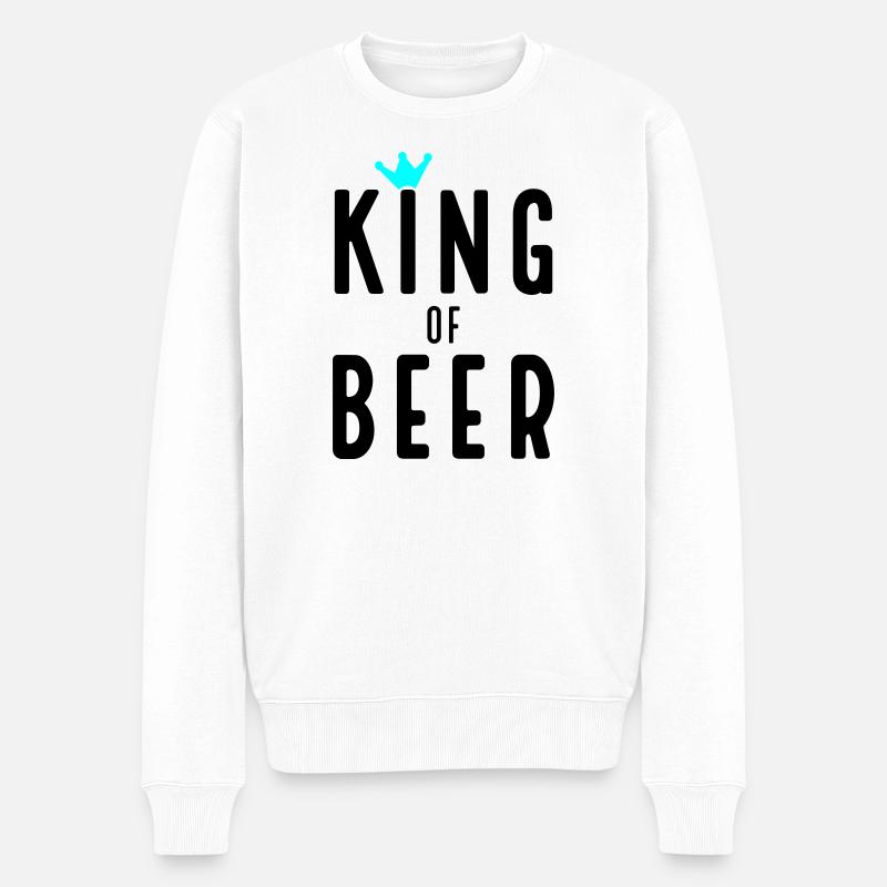 Abstrakte Kunst Inspirierte Farbexplosion - Männer Premium Bio Pullover - Weiß