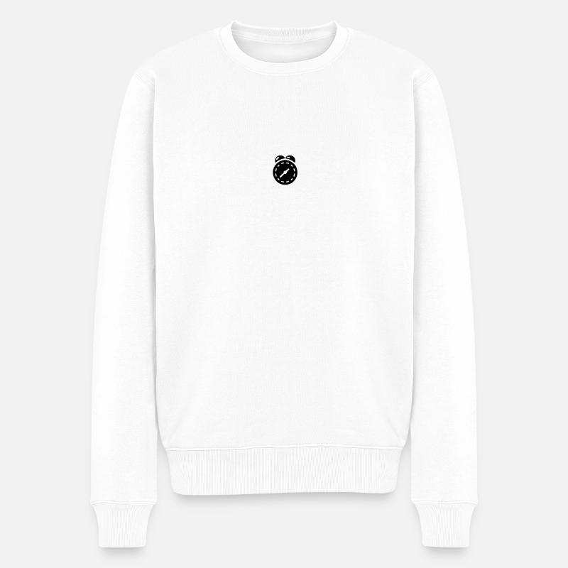 Zeit - Männer Premium Bio Pullover - Weiß