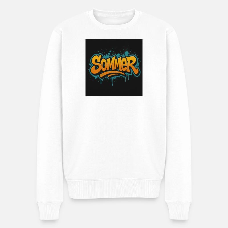 Été - Pull Premium bio Homme - blanc