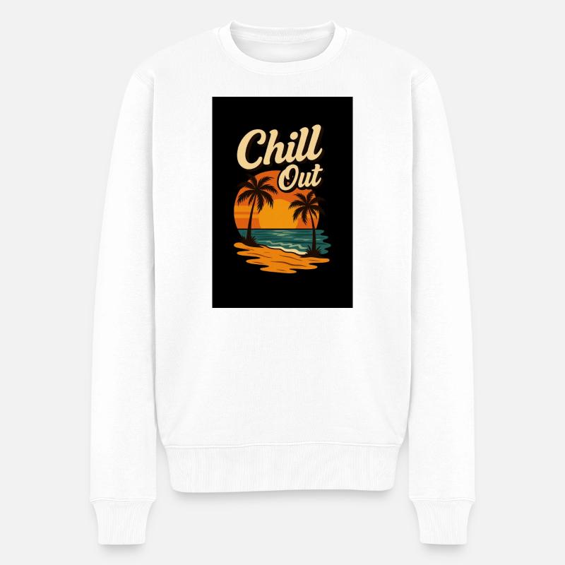 ChillOut - Holyday - Männer Premium Bio Pullover - Weiß