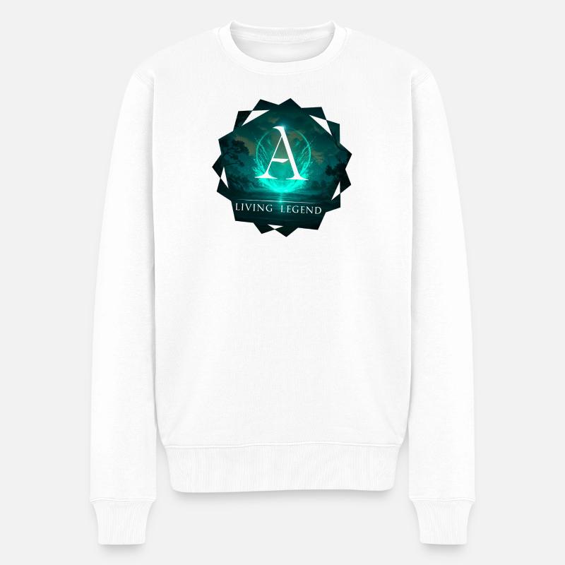 Mythologisches Apsilon Design - Männer Premium Bio Pullover - Weiß