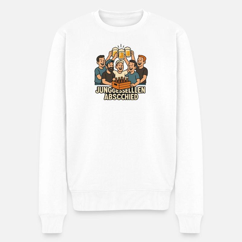Junggesellen Abschied Feierdesign - Männer Premium Bio Pullover - Weiß
