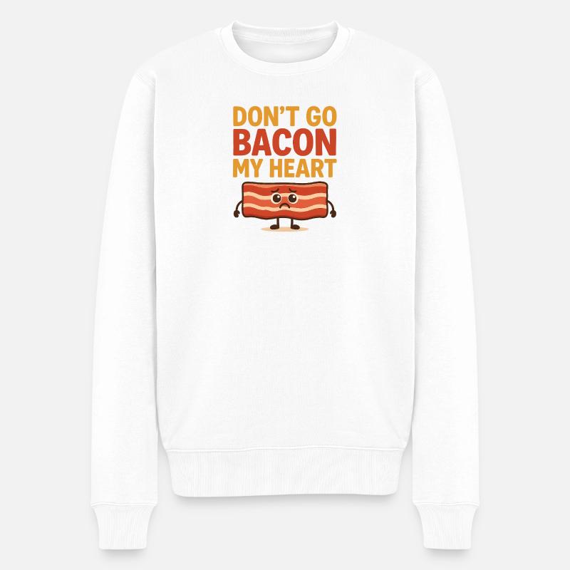Bacon coeur Graffiti Design - Pull Premium bio Homme - blanc