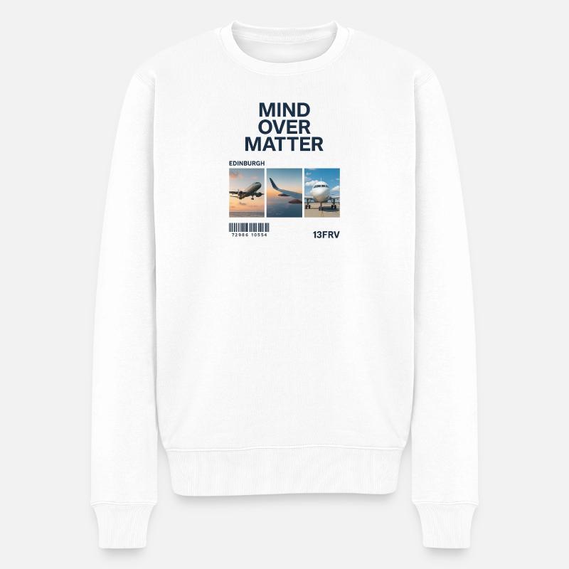 Mind Over Matter: Edinburgh Triptychon - Männer Premium Bio Pullover - Weiß