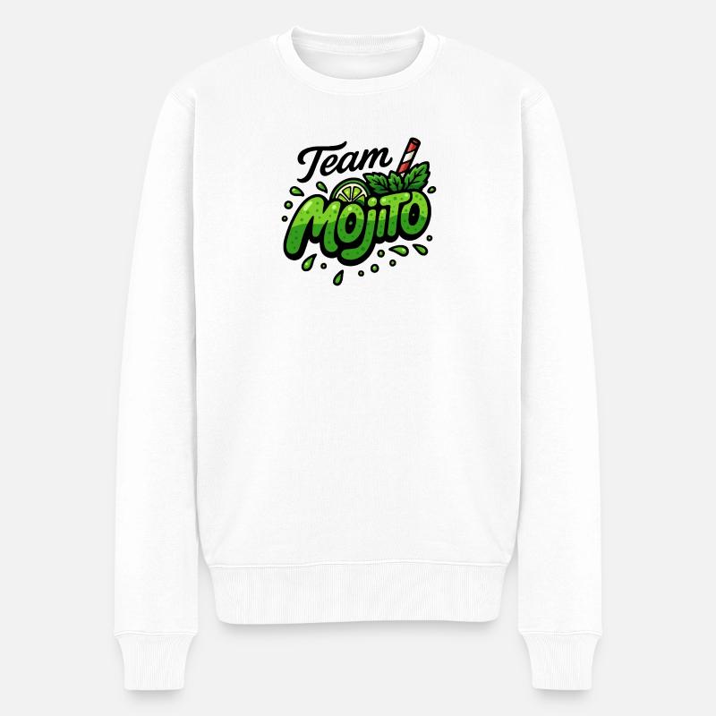 Team Mojito - Männer Premium Bio Pullover - Weiß