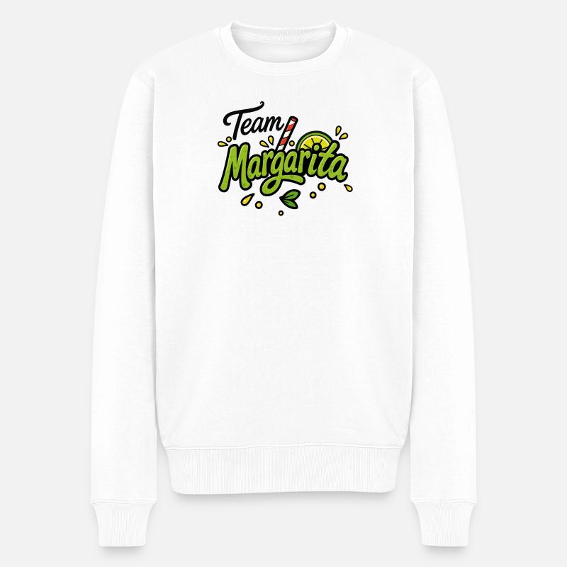 Team Margarita - Männer Premium Bio Pullover - Weiß