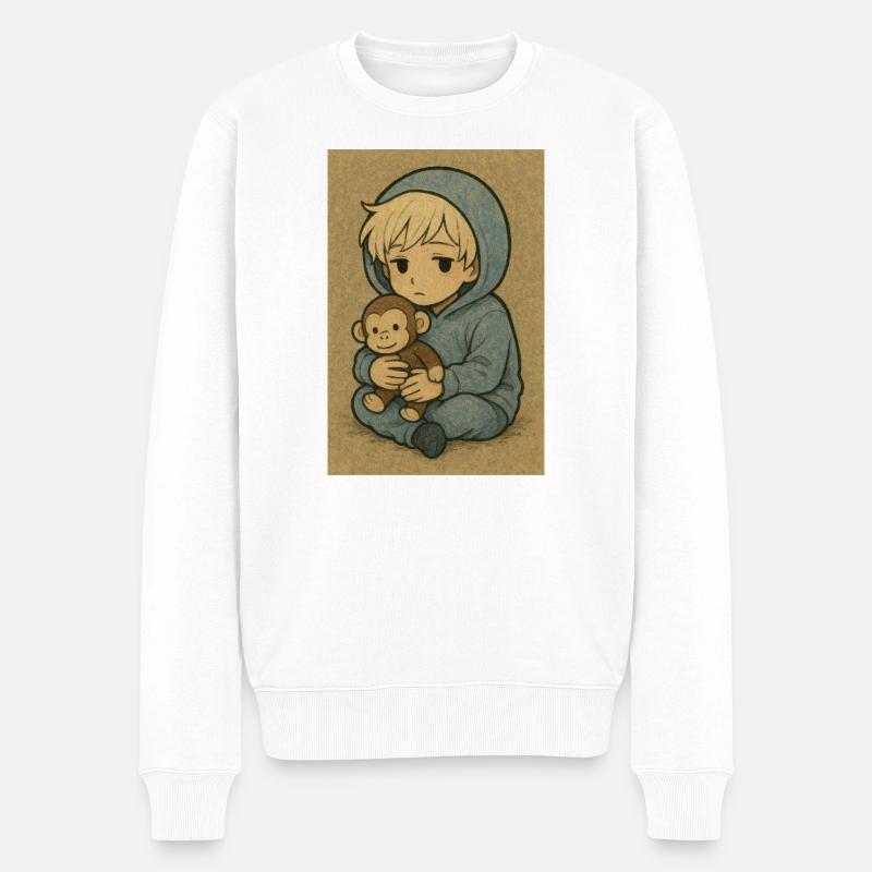 "Nagi" - Männer Premium Bio Pullover - Weiß