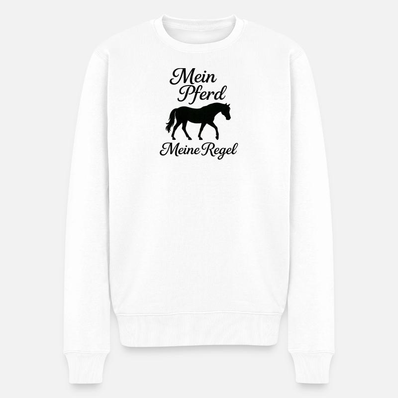Mon Cheval, Mes Règles - Pull Premium bio Homme - blanc