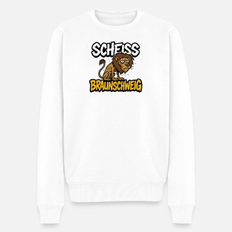 Anti Braunschweig BTSV - Männer Premium Bio Pullover - Weiß