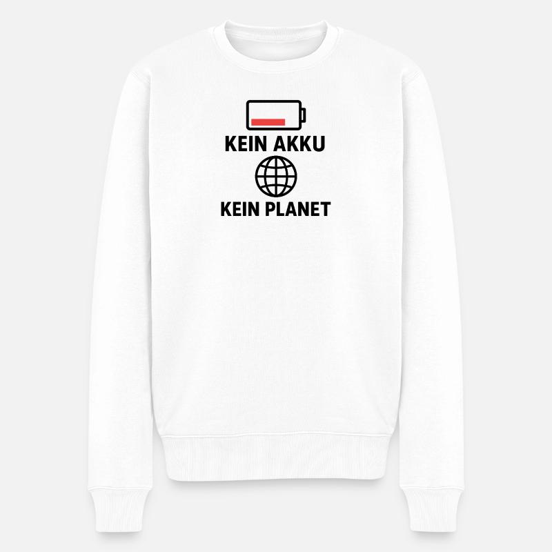 Umweltbewusstes Statement T-Shirt - Männer Premium Bio Pullover - Weiß