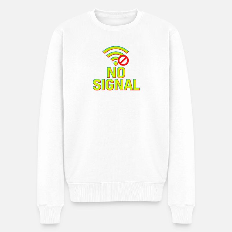 Conception technique Glitch - Pull Premium bio Homme - blanc