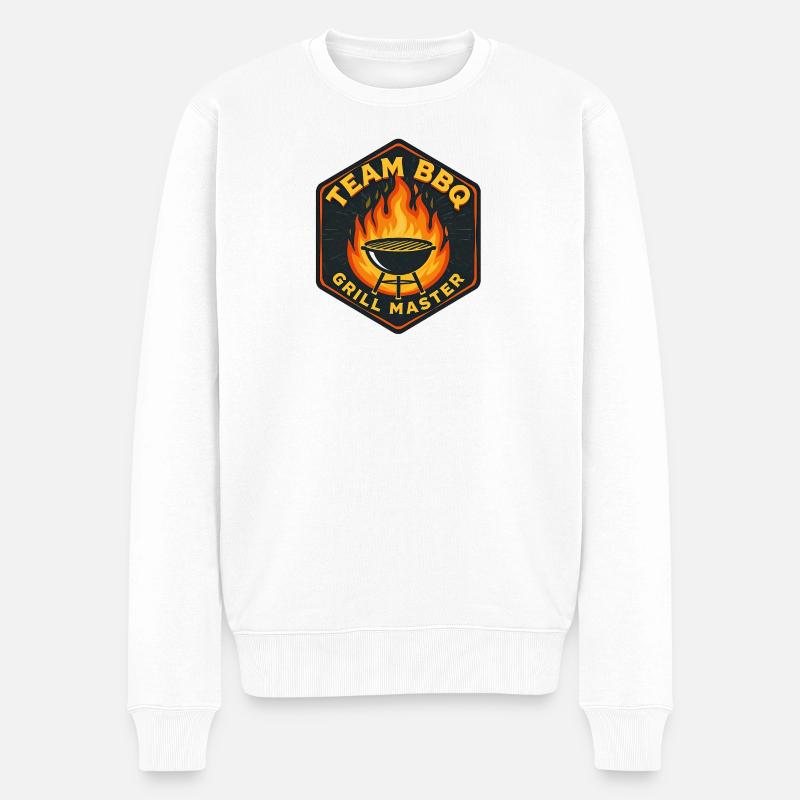 Illustration de Chef Grill BBQ - Pull Premium bio Homme - blanc