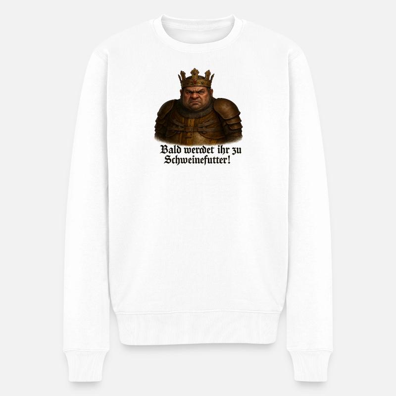 Stronghold Crusader – Das Schwein - Männer Premium Bio Pullover - Weiß