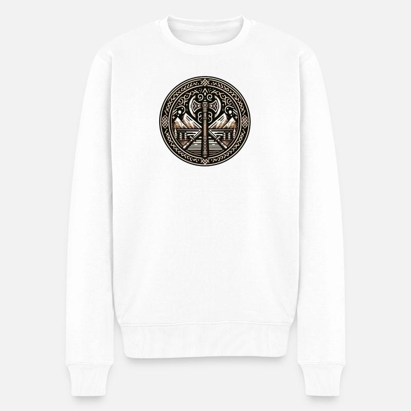 Wilson Vikings Shield Design - Pull Premium bio Homme - blanc