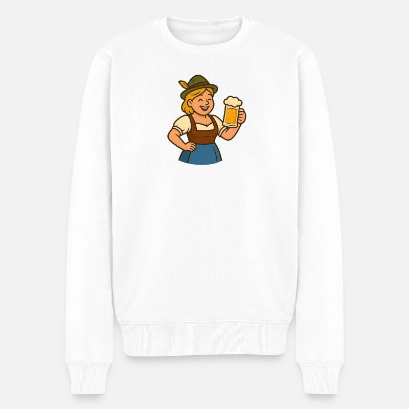 Bayerische Bierfest - Männer Premium Bio Pullover - Weiß