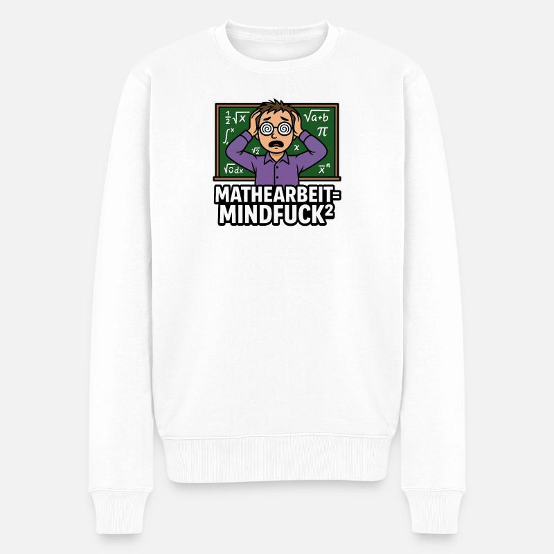 Mathe Stress Lehrer  - Männer Premium Bio Pullover - Weiß