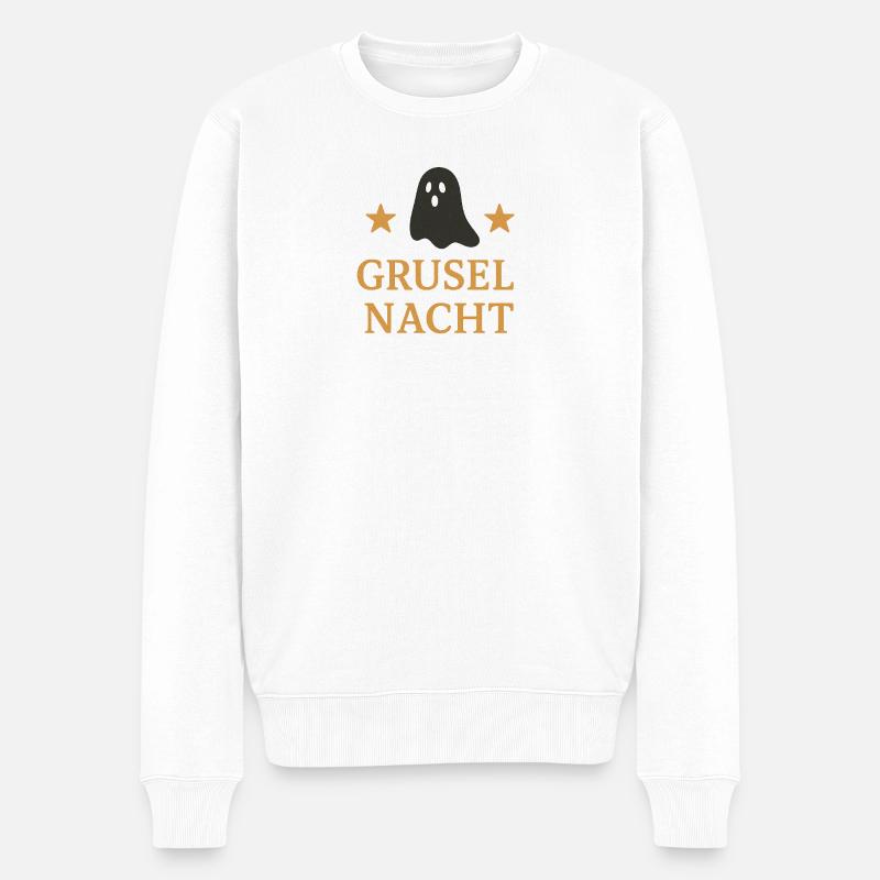 Conception de motif d’Halloween effrayant - Pull Premium bio Homme - blanc