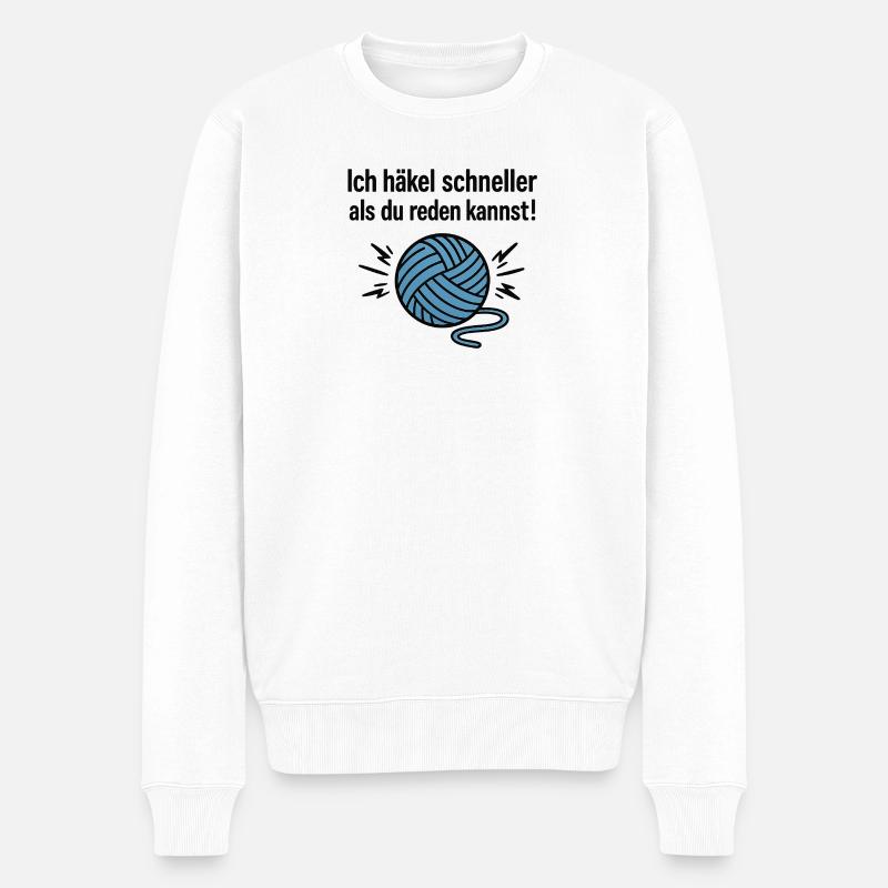 Die Strick-Turbine - Männer Premium Bio Pullover - Weiß