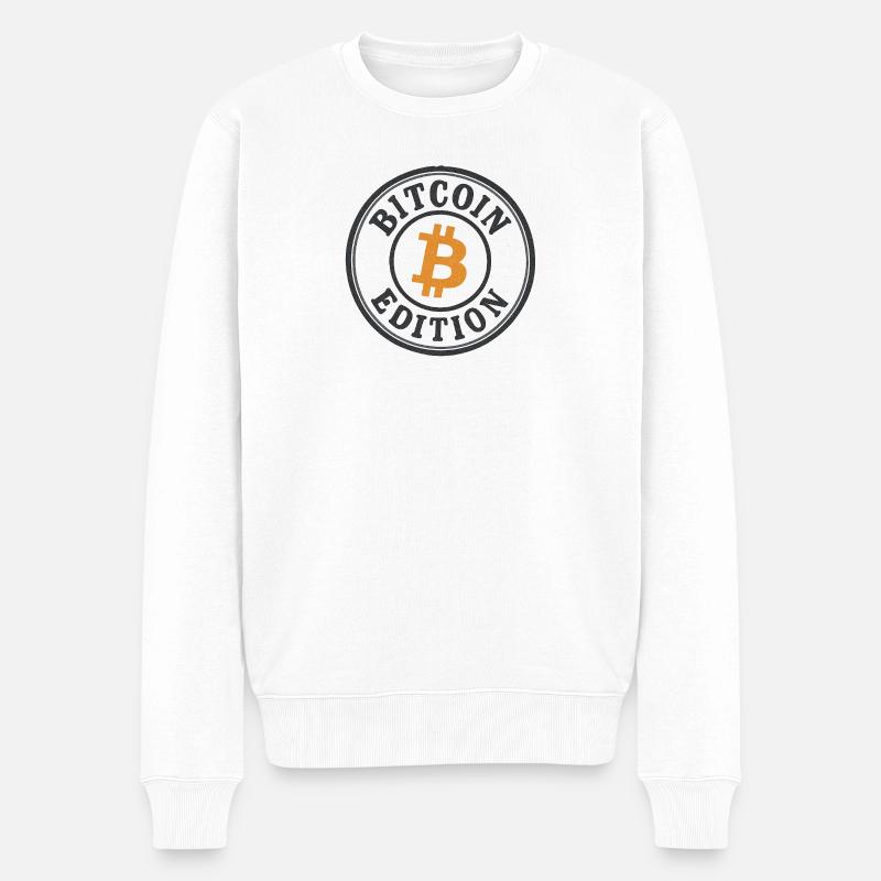 Édition Bitcoin - Pull Premium bio Homme - blanc