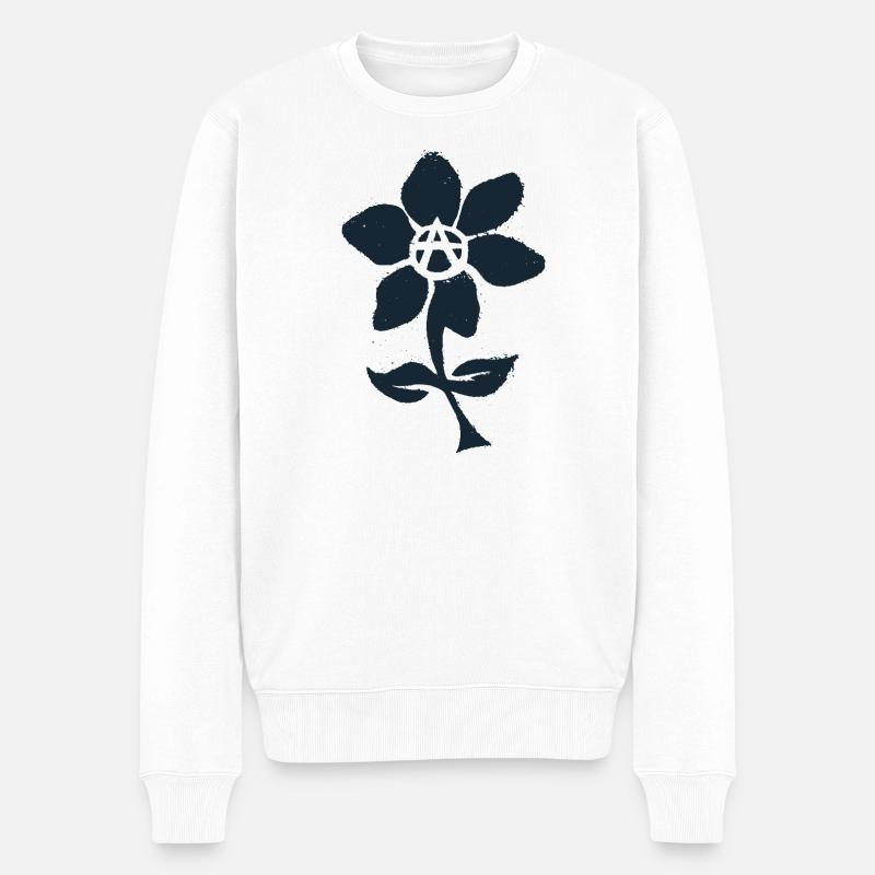 Fleur de l'anarchie - Pull Premium bio Homme - blanc