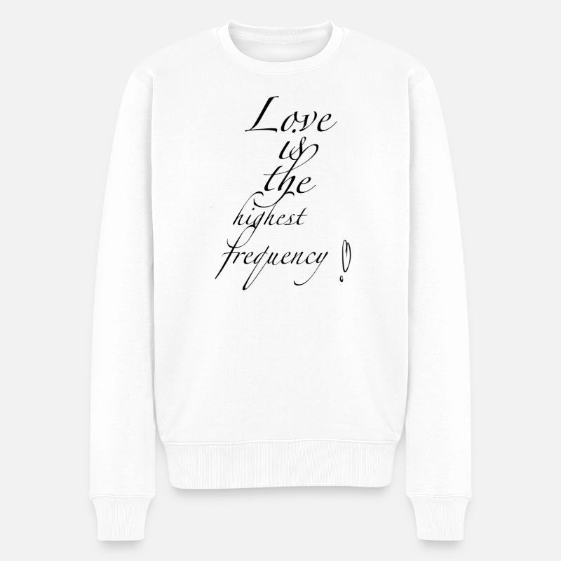 Love  - Männer Premium Bio Pullover - Weiß
