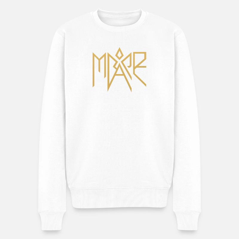 Mare Gold Glyph Logo - Pull Premium bio Homme - blanc