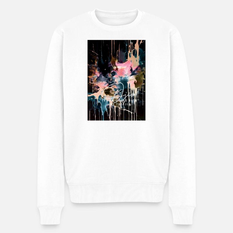 Ojio-Constellart -Milchstraße - Männer Premium Bio Pullover - Weiß