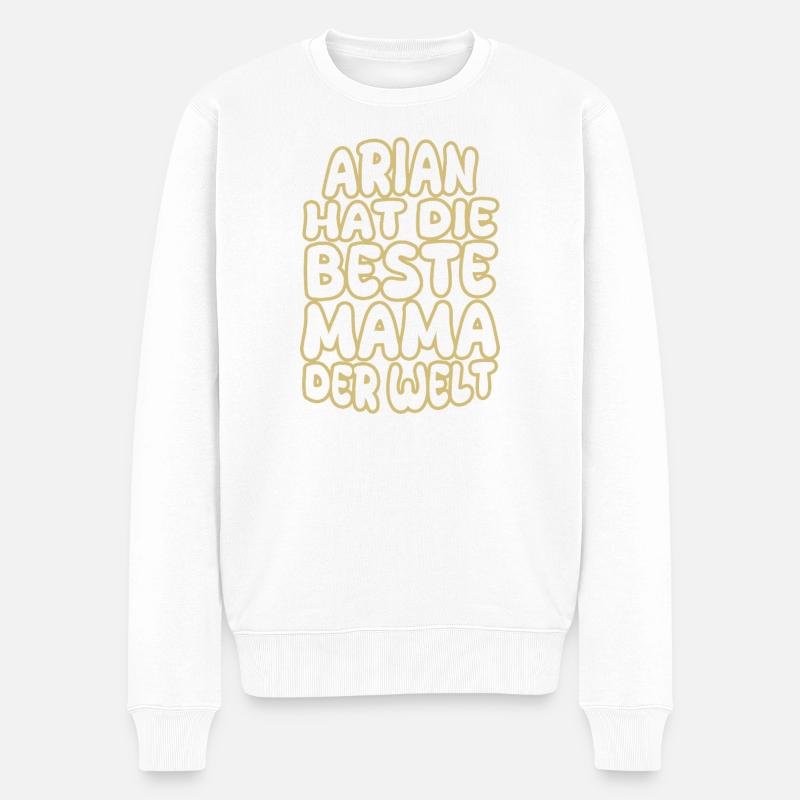 Arian - Männer Premium Bio Pullover - Weiß