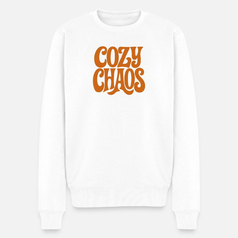 COZY_CHAOS - Pull Premium bio Homme - blanc