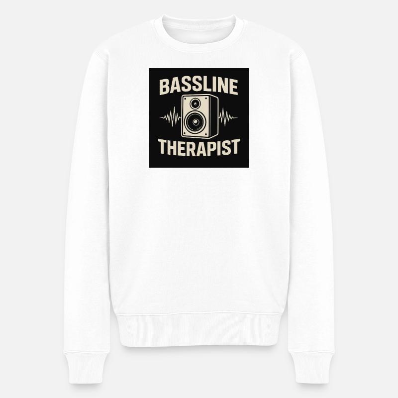 Thérapeute de lignes de basse - Pull Premium bio Homme - blanc