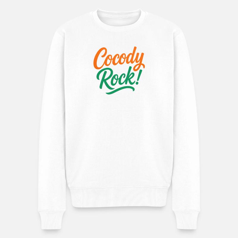 Cocody-Felsen - Männer Premium Bio Pullover - Weiß