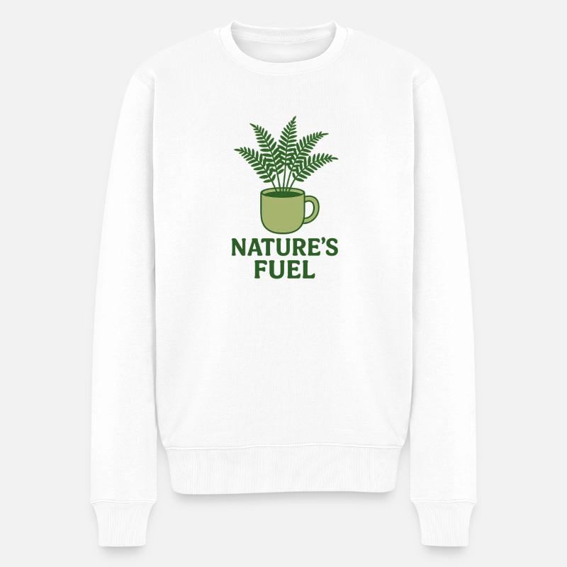 natures fuel - Männer Premium Bio Pullover - Weiß