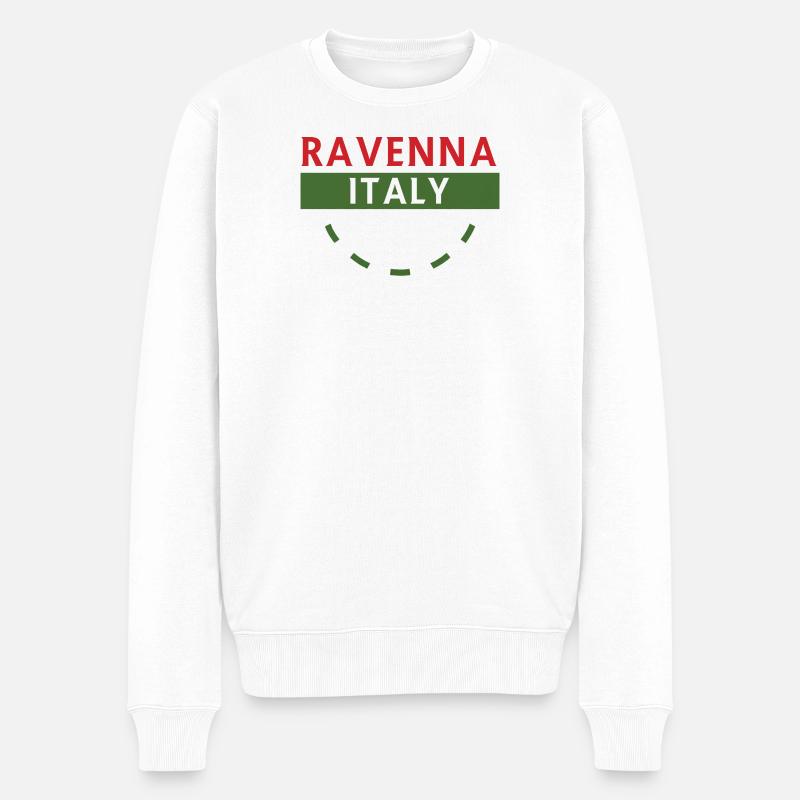 Ravenna Italien Wappen - Männer Premium Bio Pullover - Weiß